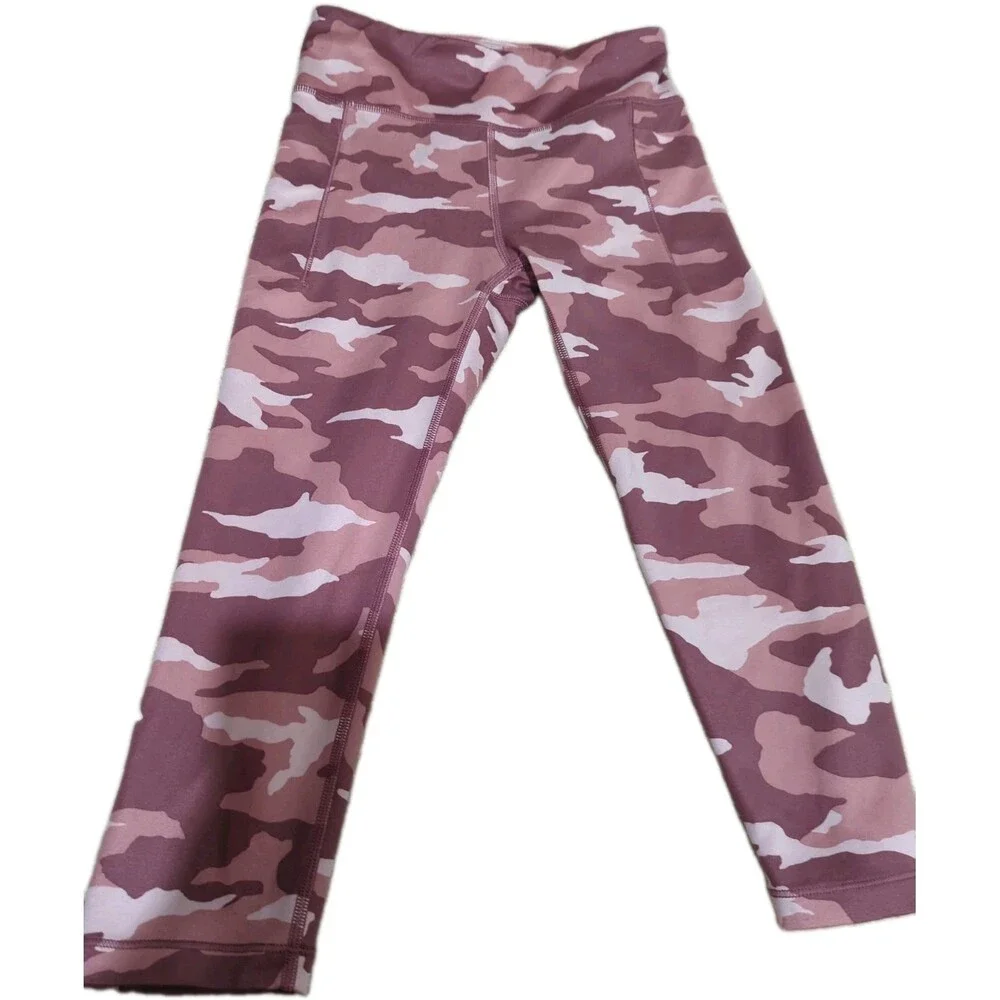 Athleta Girl Pink Camo Leggings Size M (8-10)